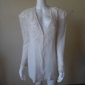Beaded  Wedding Jacket by Jovani of New York